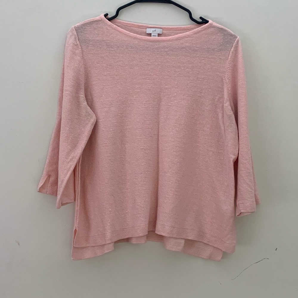 J Jill Large Petite Pink Sweater